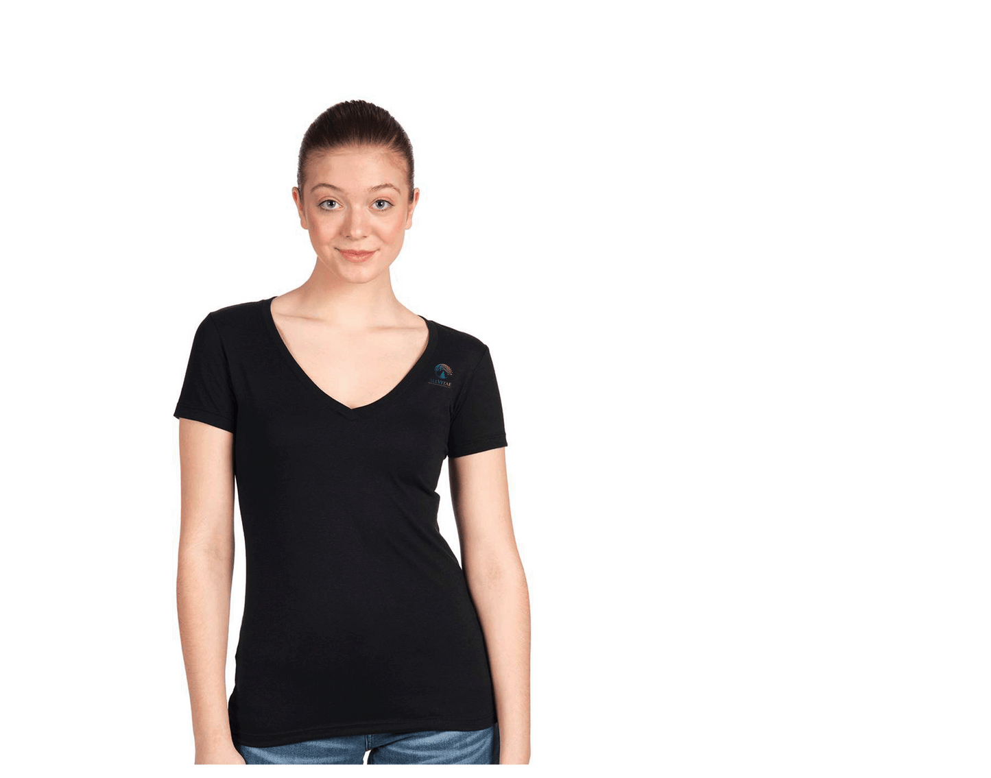 Allvitae Next Level V Neck 1540 Replaces 6640 American Flag added to Right Sleeve