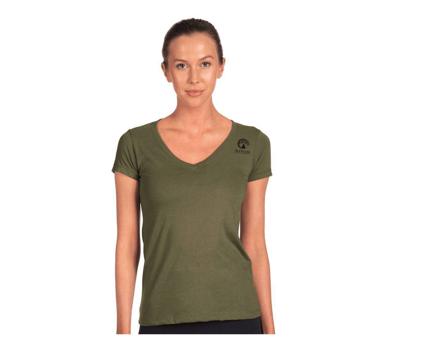 Allvitae Next Level V Neck 1540 Replaces 6640 American Flag added to Right Sleeve