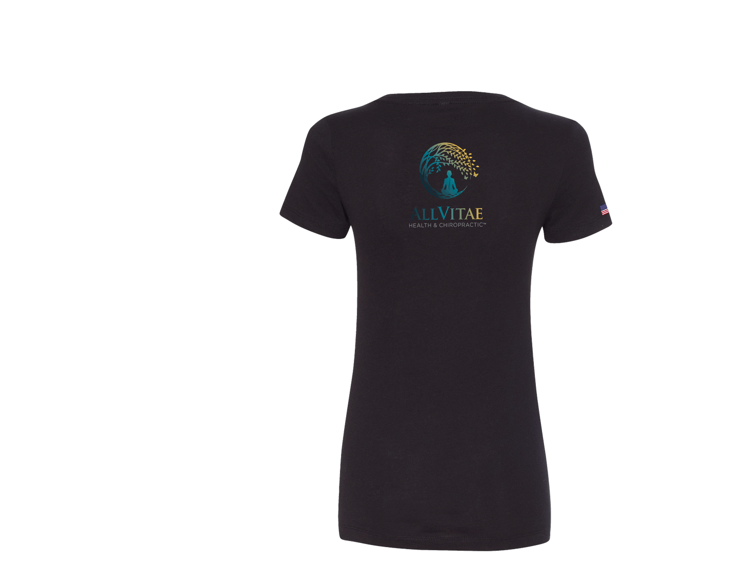 Allvitae Next Level V Neck 1540 Replaces 6640 American Flag added to Right Sleeve