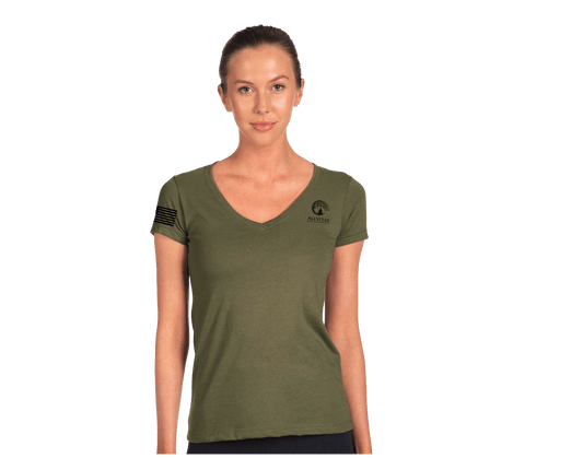 Allvitae Next Level V Neck 1540 Replaces 6640 American Flag added to Right Sleeve
