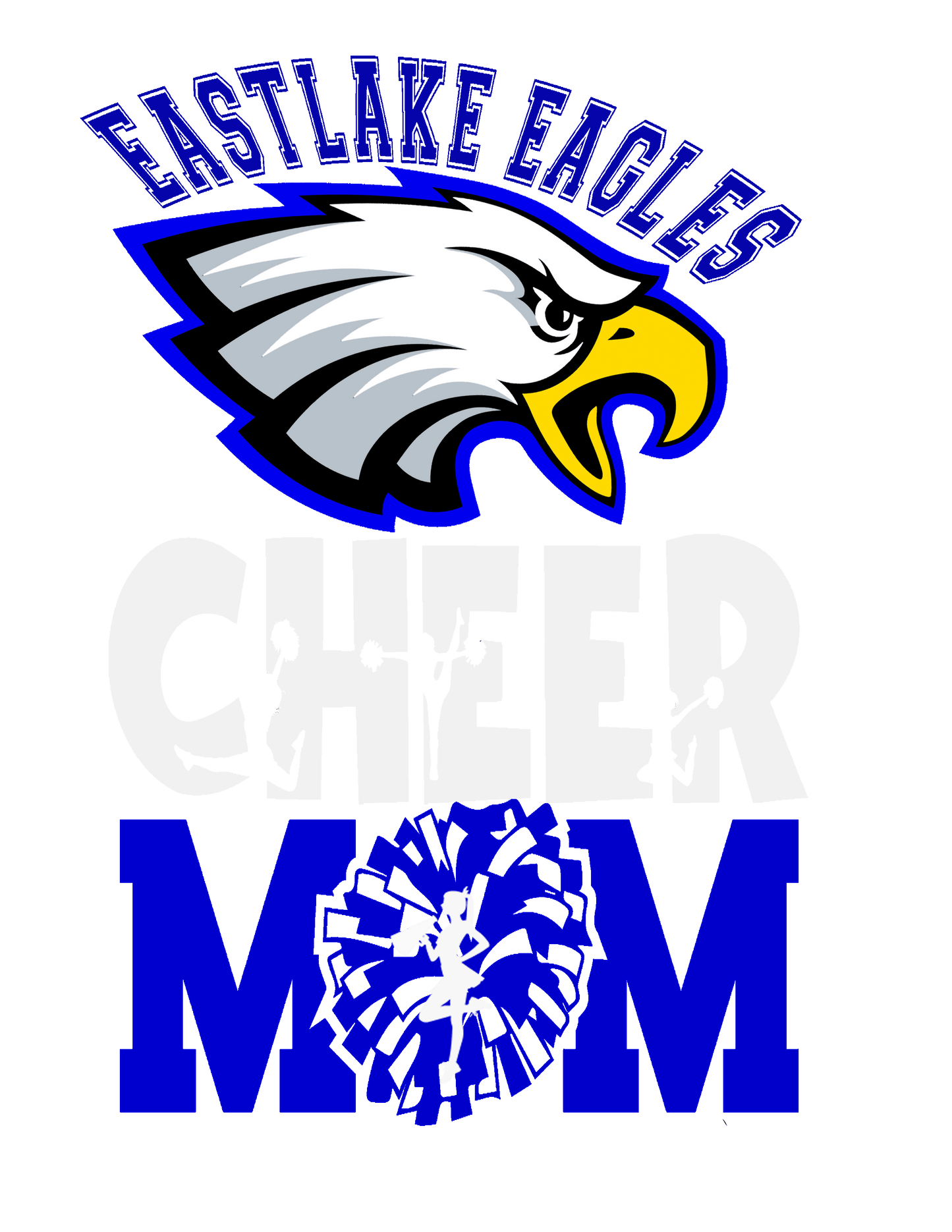 ELHS LADIES Tank Top Cheer MOM with Silhouete