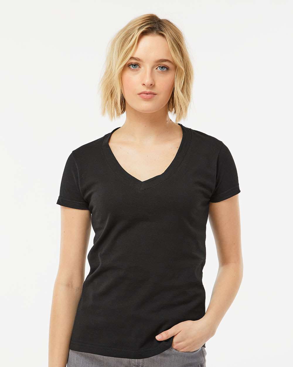 Allvitae Women's Tultex 214 V Neck Cotton
