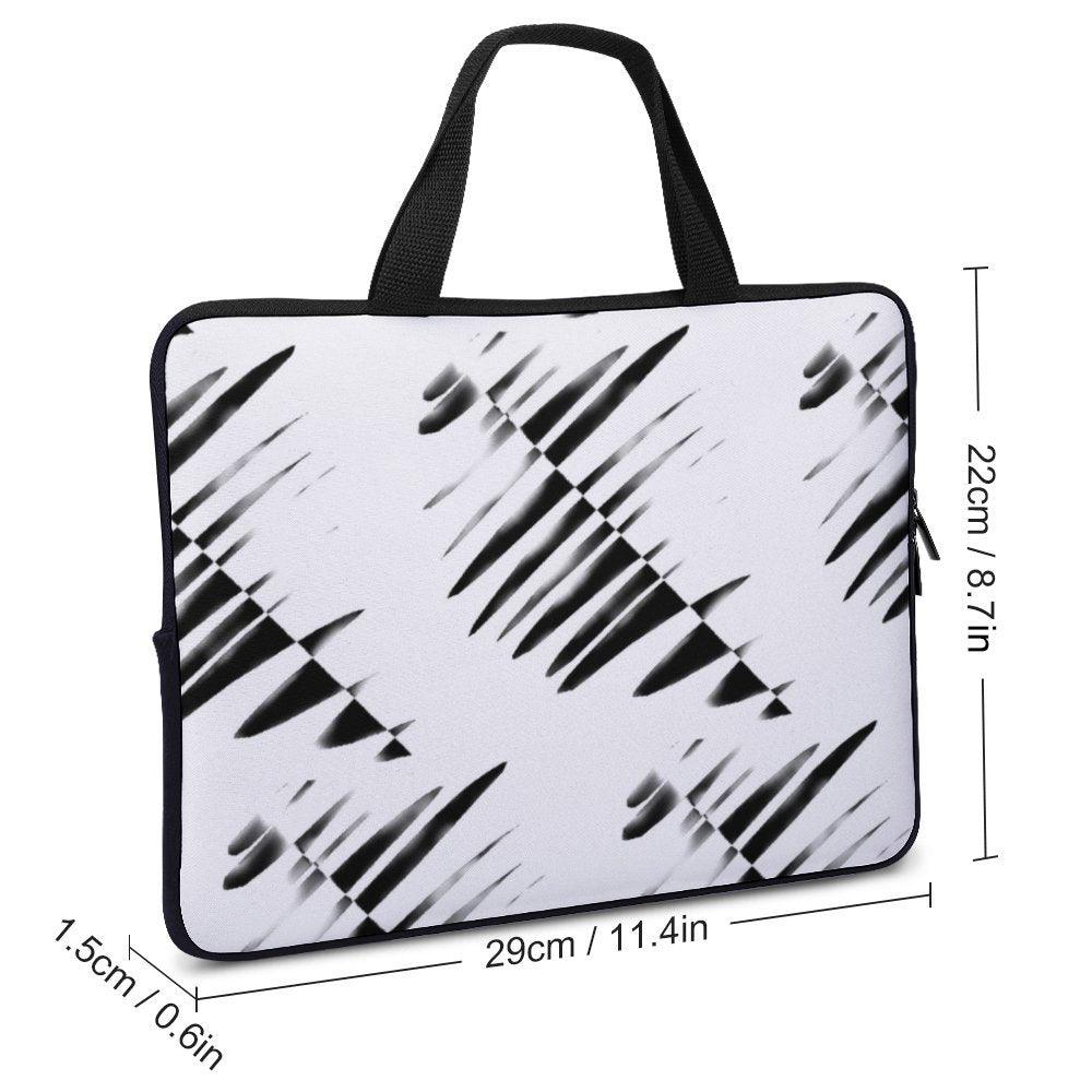 Ryan's Geometric Black and White Laptop Bag (Multiple Sizes) Laptop bag - Miniaday Designs, LLC.