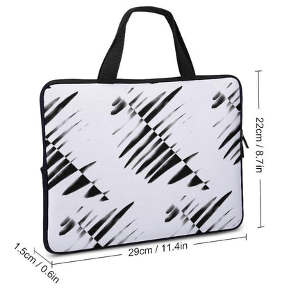 Ryan's Geometric Black and White Laptop Bag (Multiple Sizes) Laptop bag - Miniaday Designs, LLC.