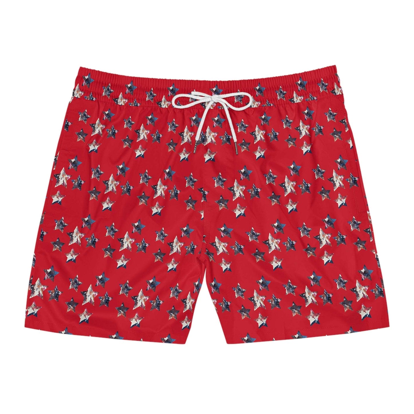 Americana Impressions Collection by Miniaday Designs, LLC. Men's Mid-Length Swim Shorts