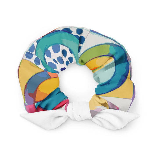 Vibrant Circle Mosaic Collection by Miniaday Designs, LLC. Recycled Scrunchie - Miniaday Designs, LLC.