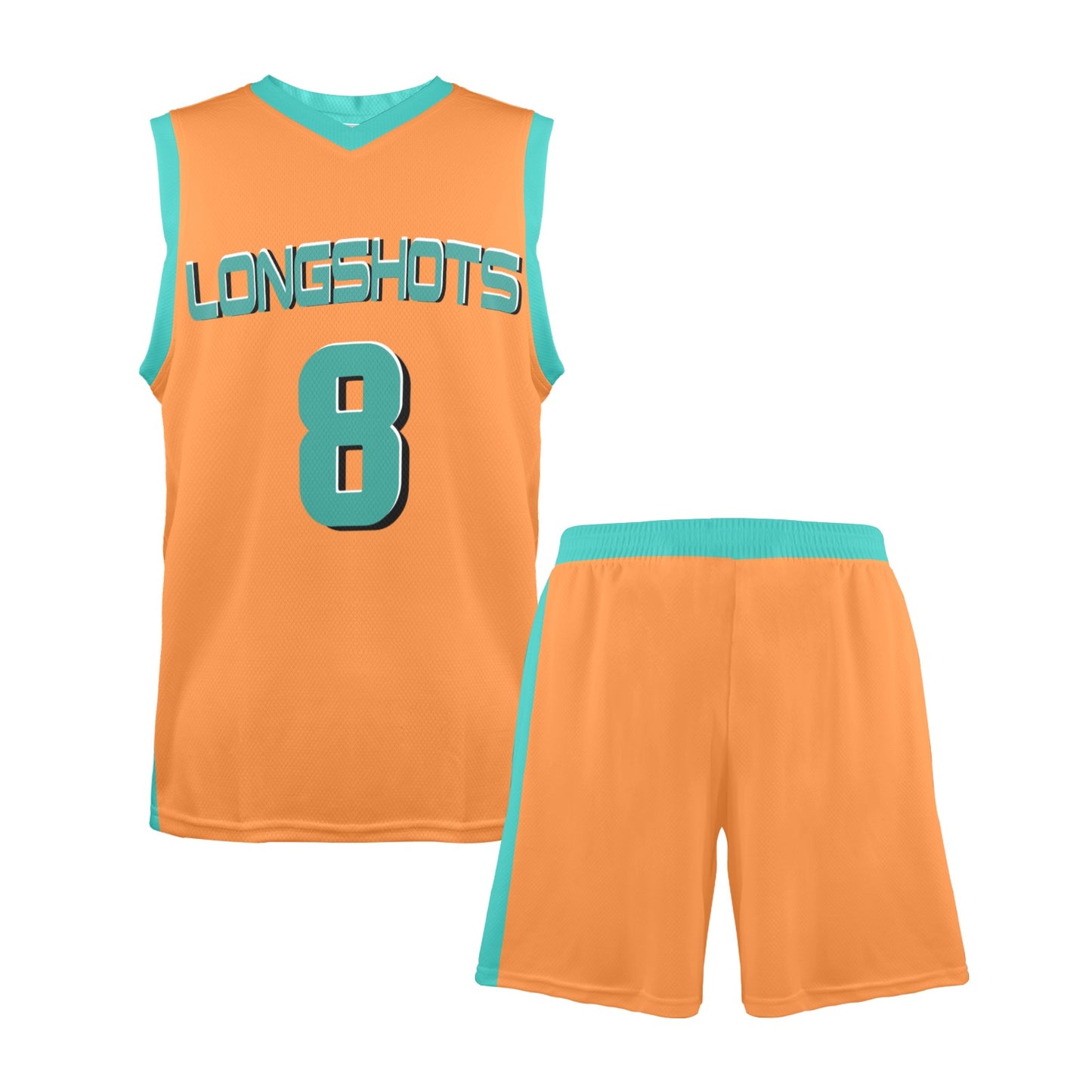 James Jersey Thomas #8 Men's V-Neck Basketball Uniform