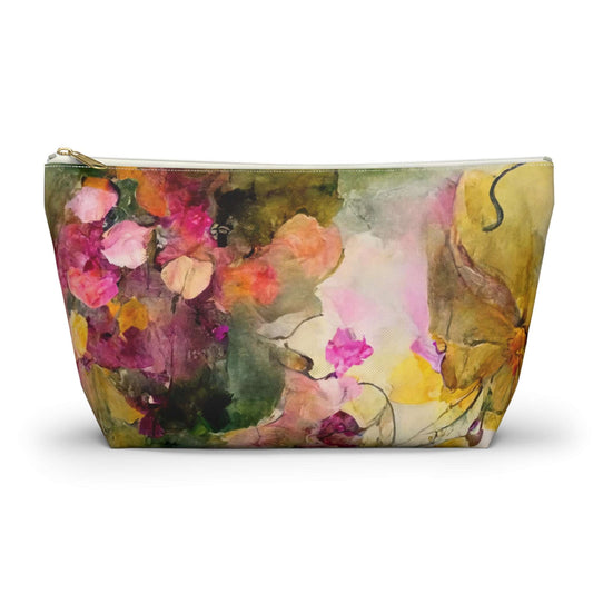 Cross-Processed Botanical Collection by Miniaday Designs, LLC. Accessory Pouch w T-bottom. (You may choose a black or white zipper)