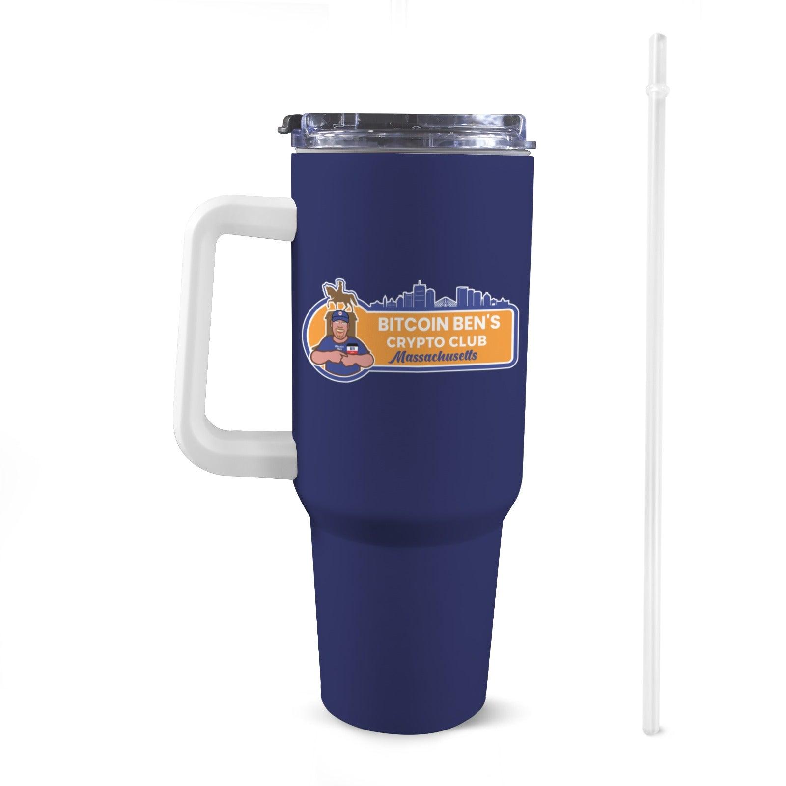 Bitcoin Ben Massachusetts Crypto Club 40 Oz Tumbler - Miniaday Designs, LLC.
