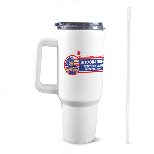 Bitcoin Ben Freedom Club 40 oz Tumbler with Handle