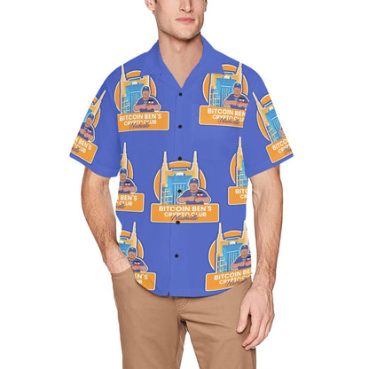 Miniaday Designs Bitcoin Ben Nashville Private Crypto Club Single Logo Hawaiian Shirts