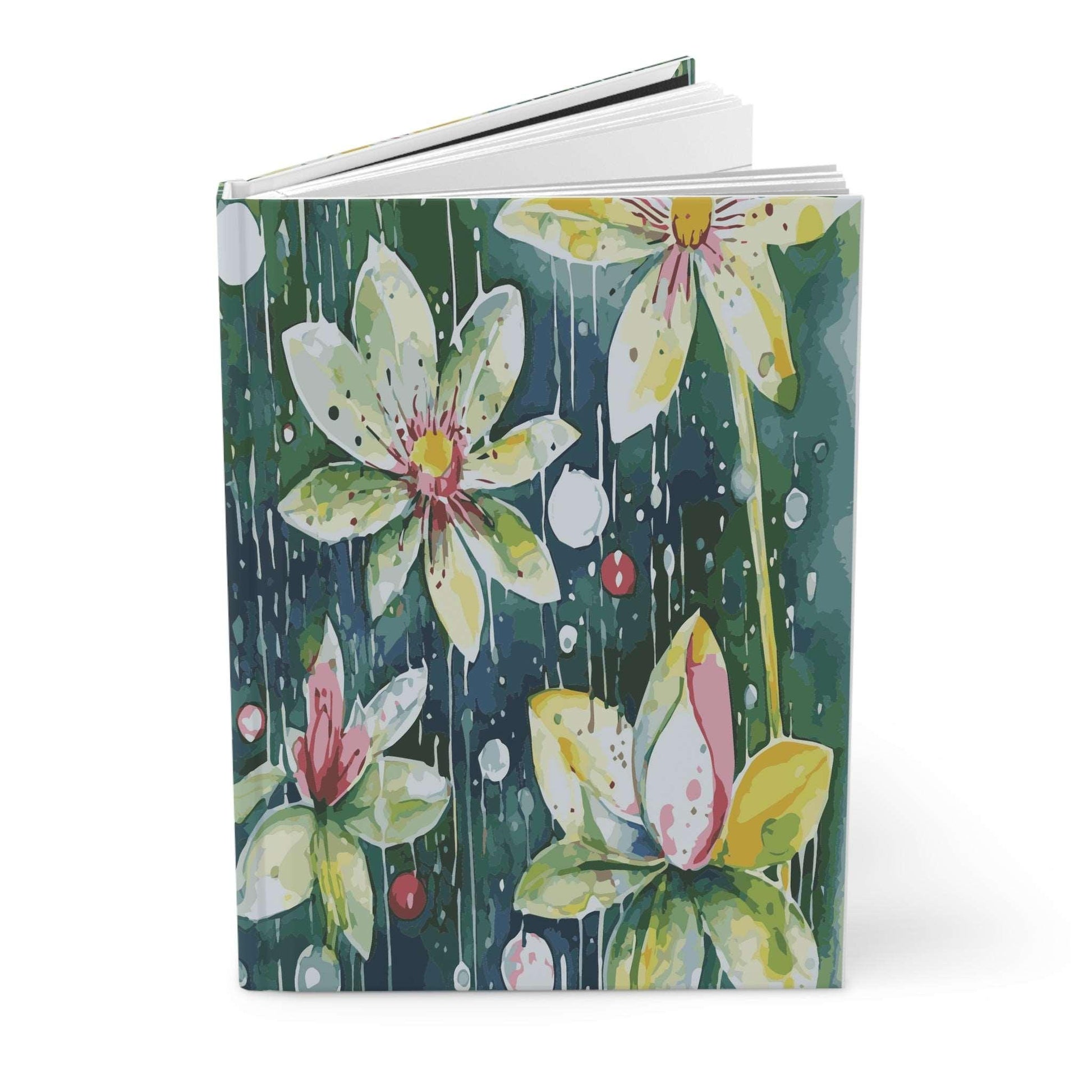 FREE SHIPPING Rain-kissed Lotus Whimsy Collection by Miniaday Designs, LLC. Hardcover Journal Matte - Miniaday Designs, LLC.