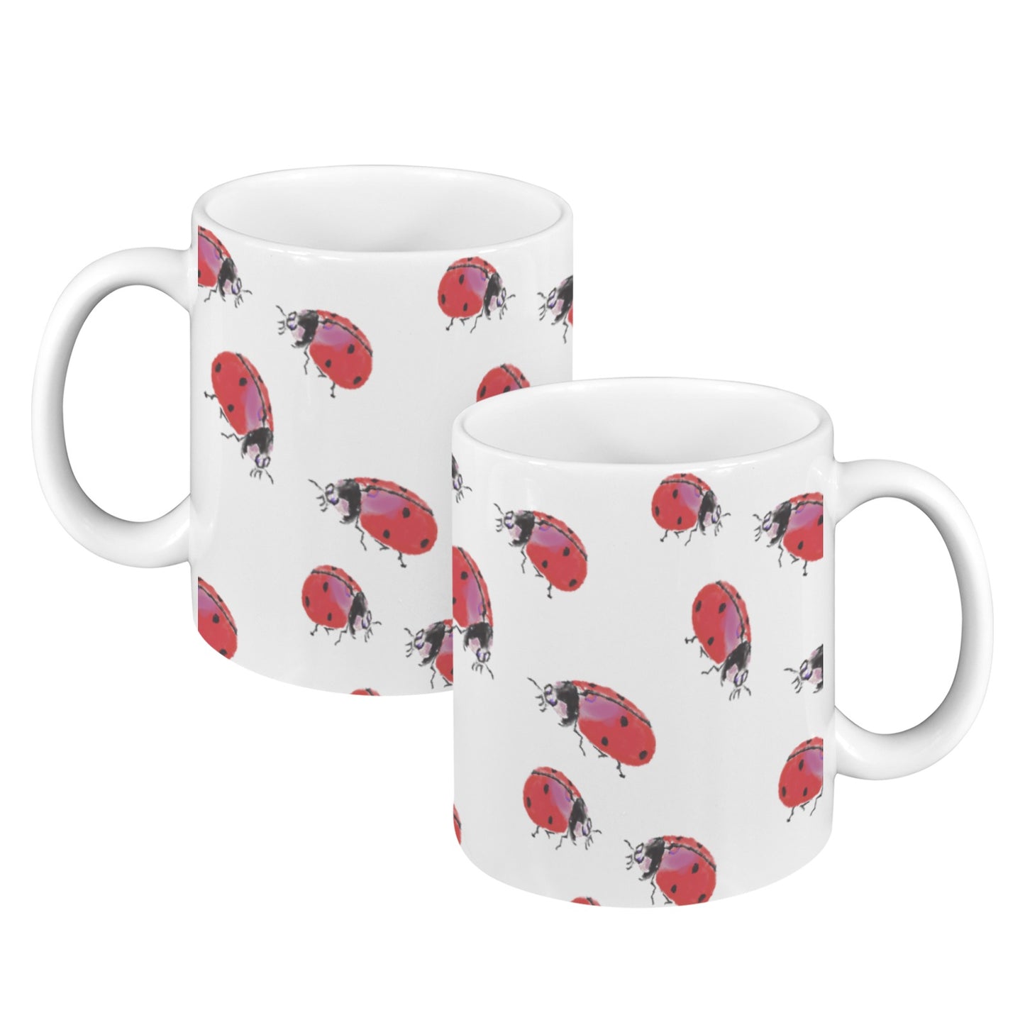 Floral & Fruit Artist-Designed Mug Set of 2 | Made in USA | Watercolor Botanical Coffee Cups | Gift-Ready Design Collectio