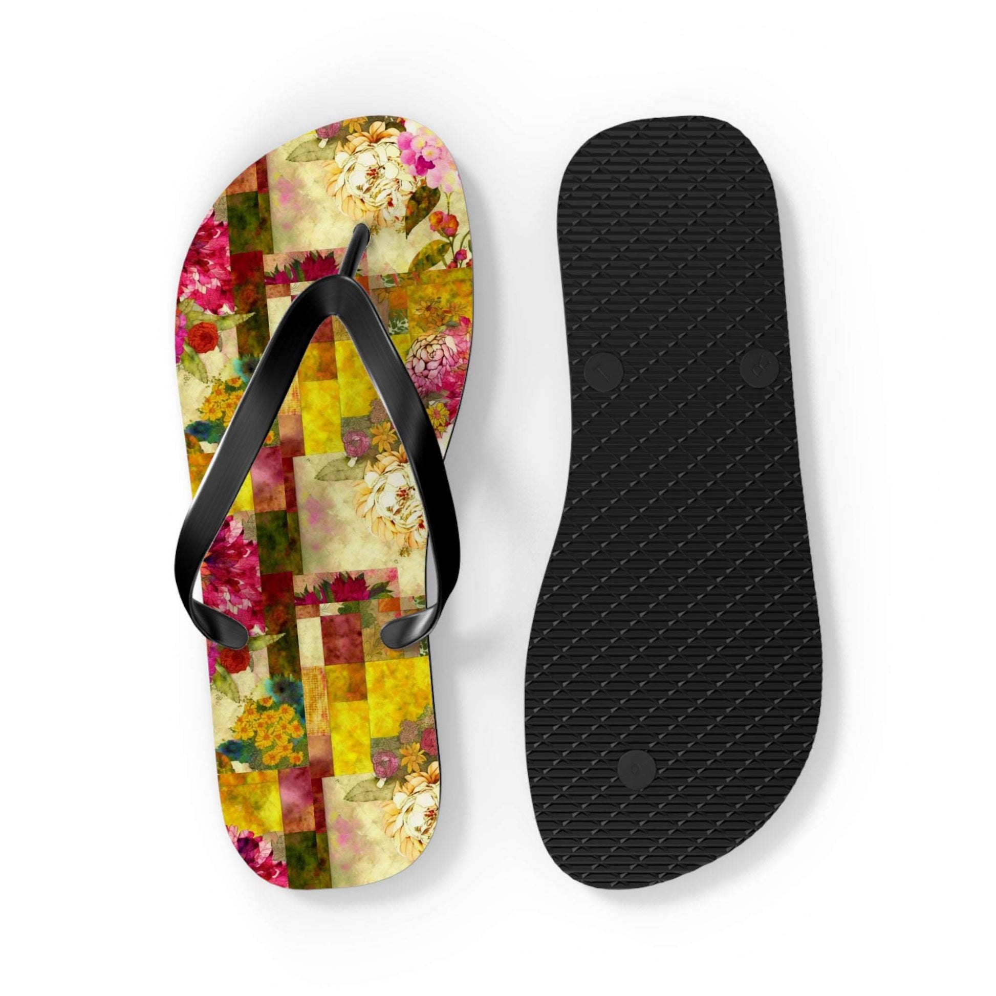 Cross-Processed Botanical Collection by Miniaday Designs, LLC. Flip Flops