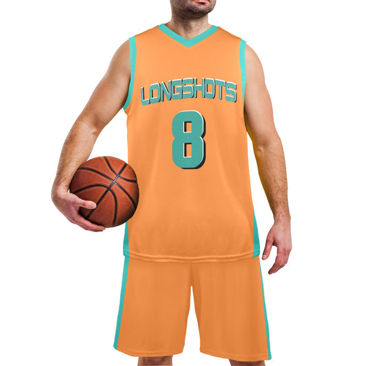 James Jersey Thomas #8 Men's V-Neck Basketball Uniform
