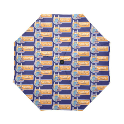 Miniaday Designs Bitcoin Ben Nashville Club Self Closing Umbrella Auto-Foldable Umbrella (Model U04) - Miniaday Designs, LLC.
