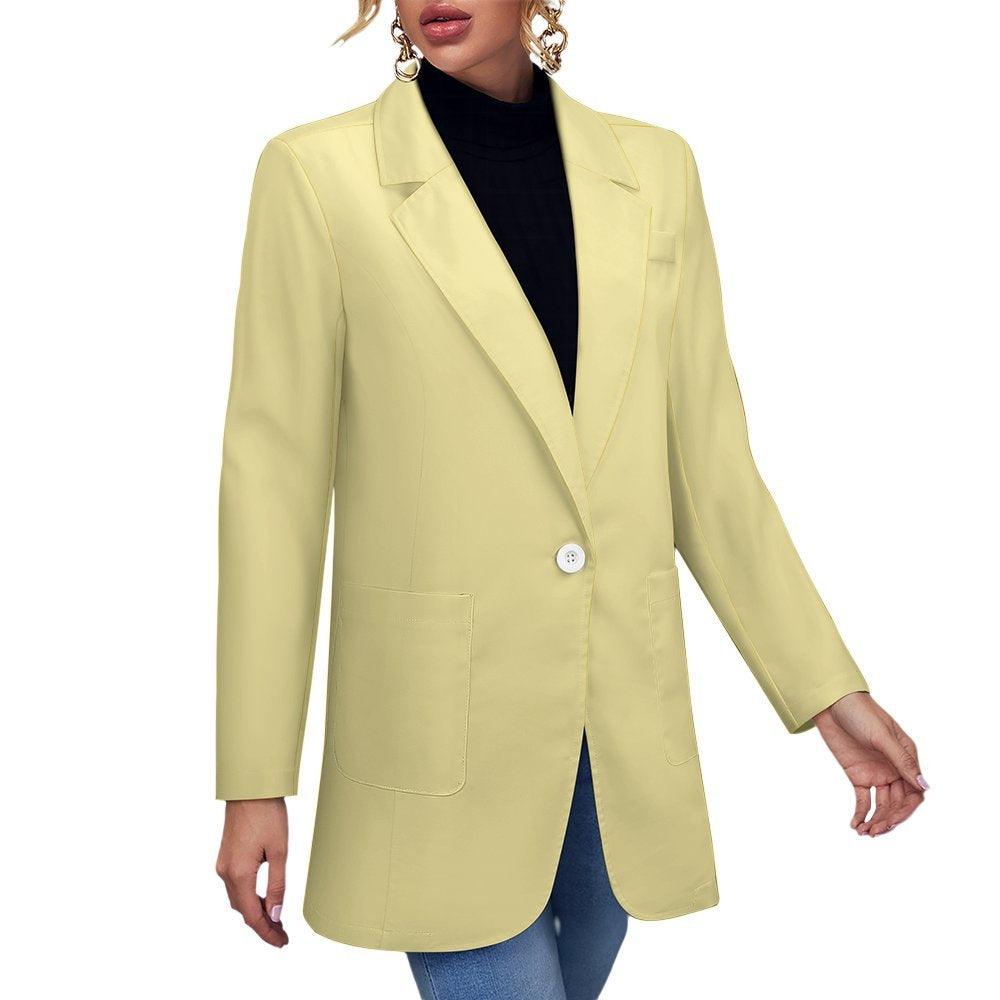 Miniaday Designs Solid Blazer Yellow - Miniaday Designs, LLC.