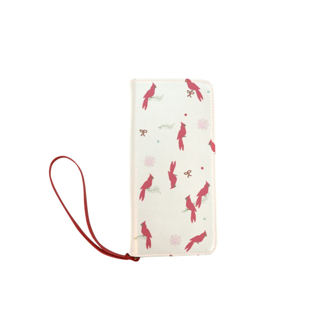 Christmas Cardinals Designer Wristlet Wallet | Miniaday Designs