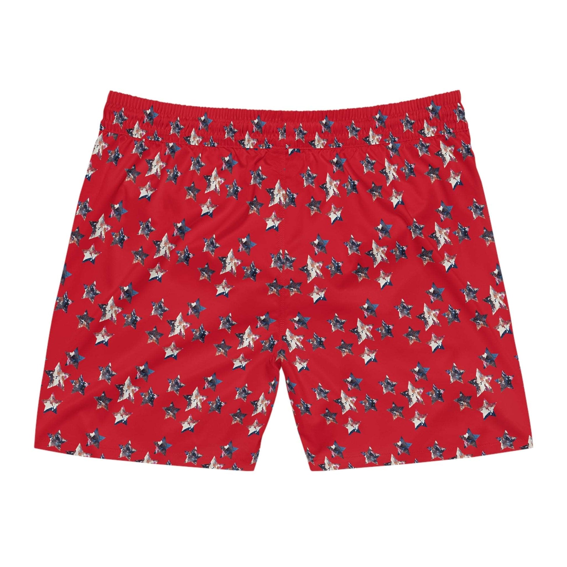 Americana Impressions Collection by Miniaday Designs, LLC. Men's Mid-Length Swim Shorts