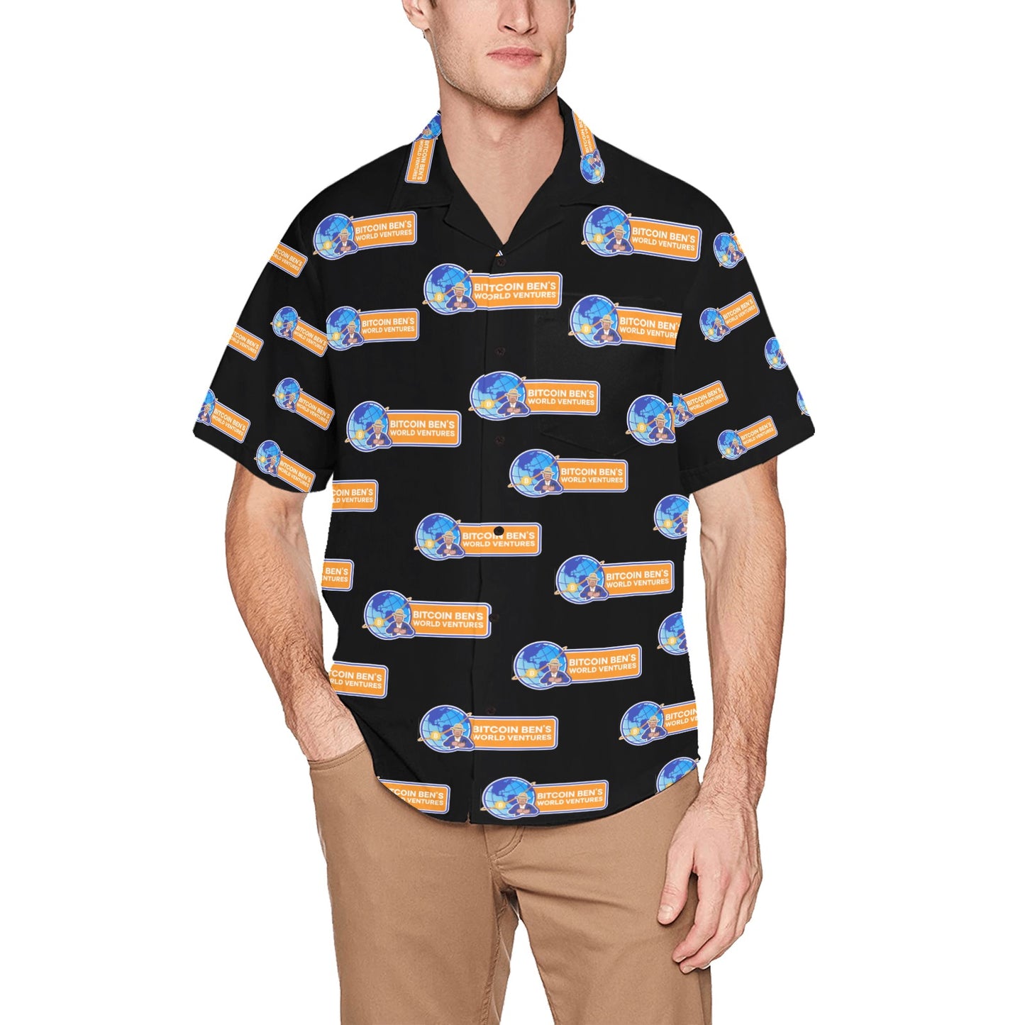 Bitcoin Ben.io LARGE Horizontal Logo Hawaiian Shirt