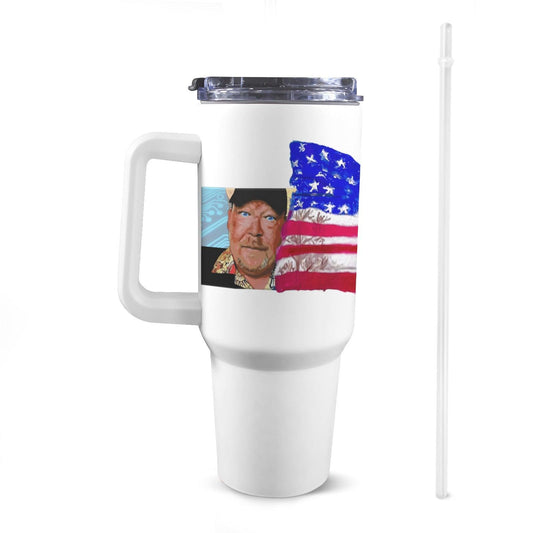 Bitcoin Ben 1776 Sarasota Capitol and Flag 40 oz Tumbler with Handle 40oz Tumbler with Handle - Miniaday Designs, LLC.