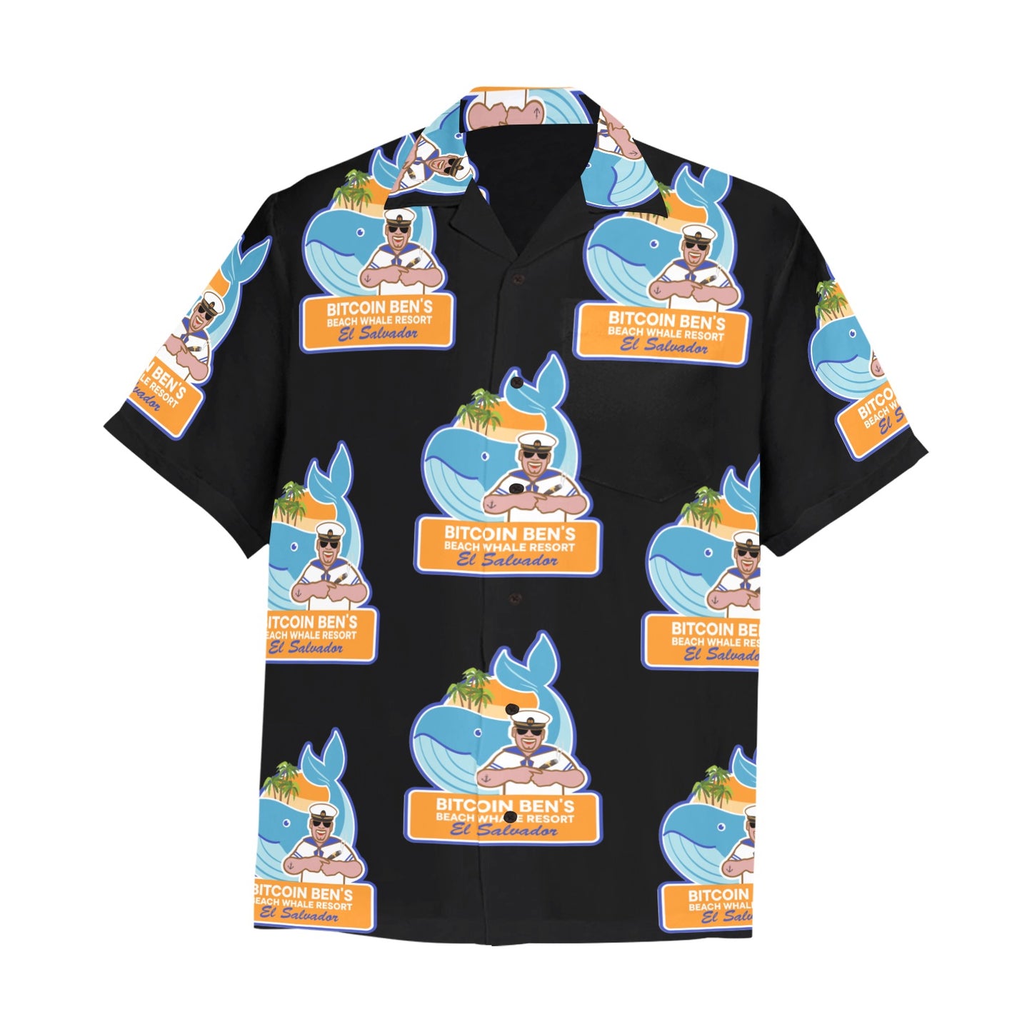 BBCC Whale Resort LARGER LOGO Hawaiian Shirt