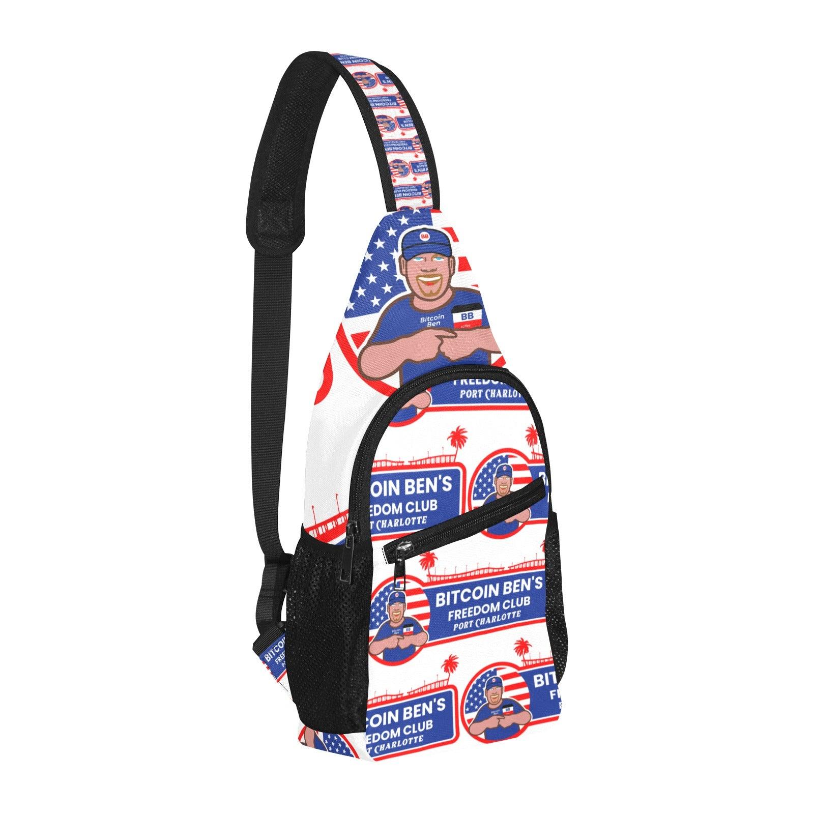 Miniaday Designs Bitcoin Ben Freedom Club All Over Print Chest Bag (Model 1719) - Miniaday Designs, LLC.