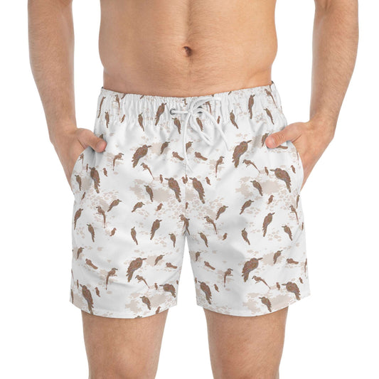 Ethereal Avian Silhouettes Collection Men's Swim Trunks