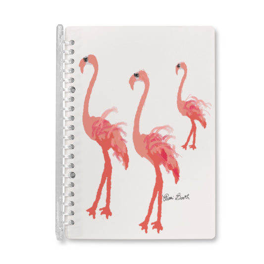 Designer Made Pink Flamingo Refillable Journal