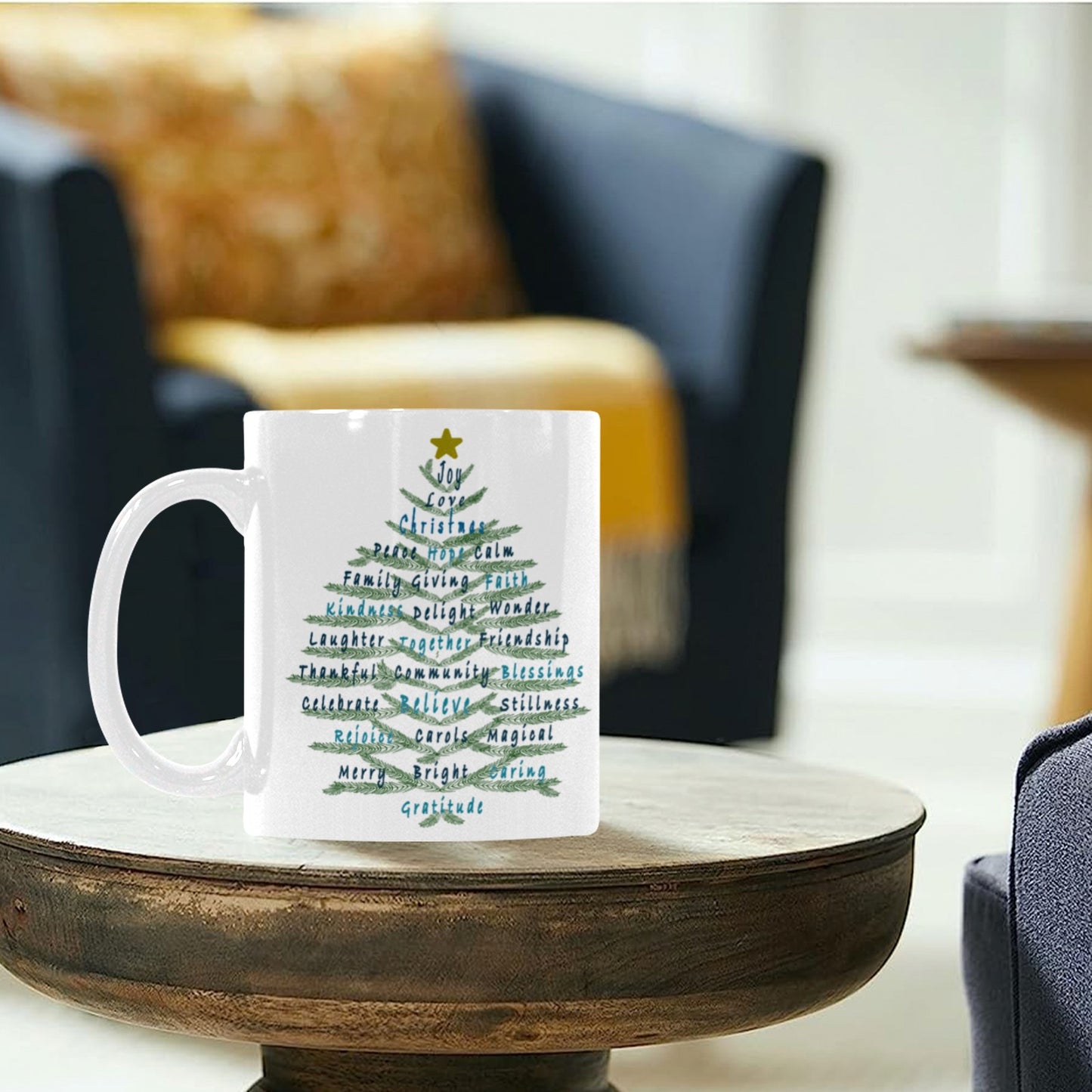 Designer Made Christmas Message Mug
