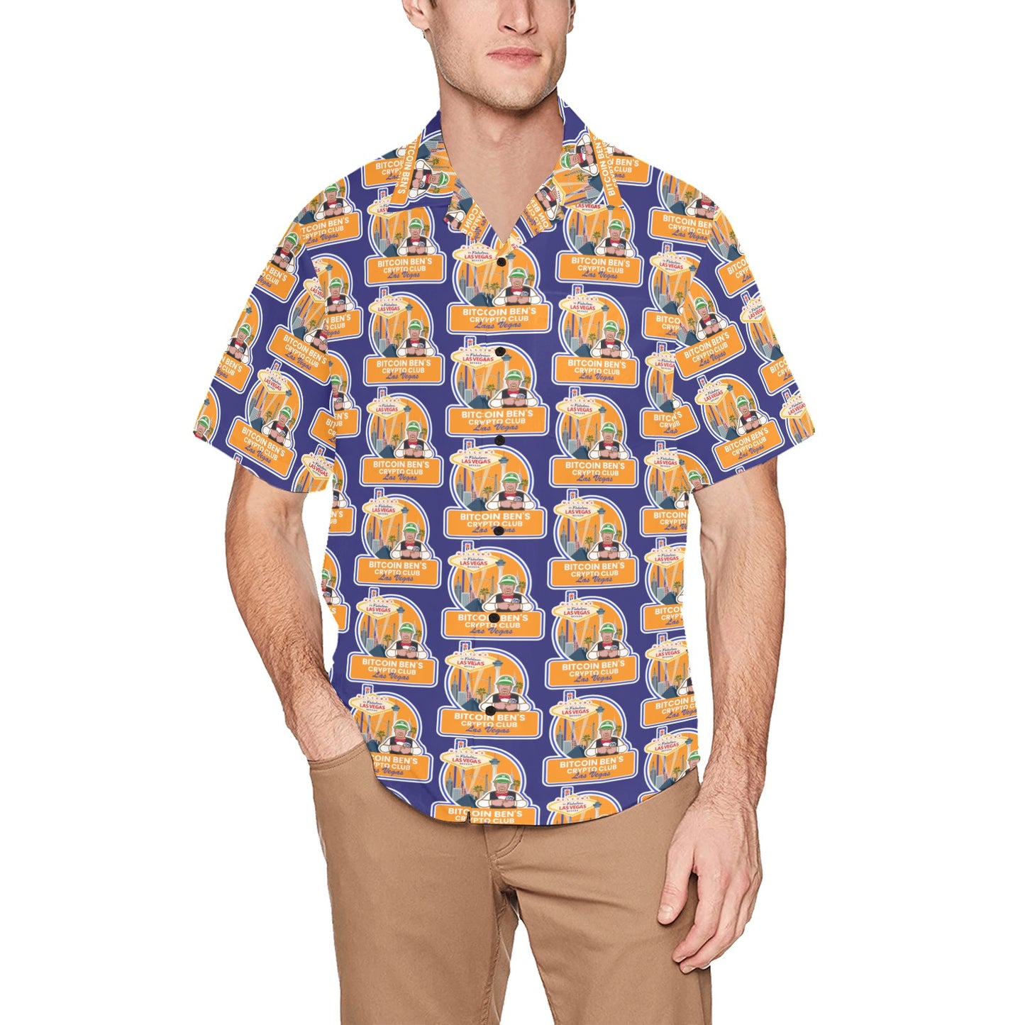 BBCC Las Vegas Vertical LARGER Logo Hawaiian Shirt