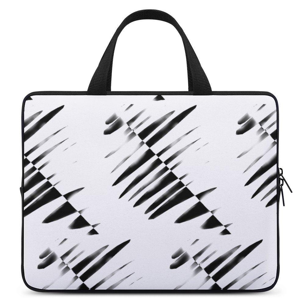 Ryan's Geometric Black and White Laptop Bag (Multiple Sizes) Laptop bag - Miniaday Designs, LLC.