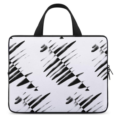 Ryan's Geometric Black and White Laptop Bag (Multiple Sizes) Laptop bag - Miniaday Designs, LLC.