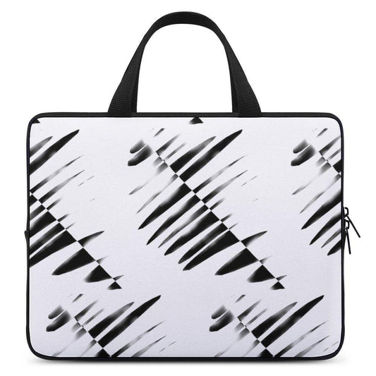 Ryan's Geometric Black and White Laptop Bag (Multiple Sizes) Laptop bag - Miniaday Designs, LLC.