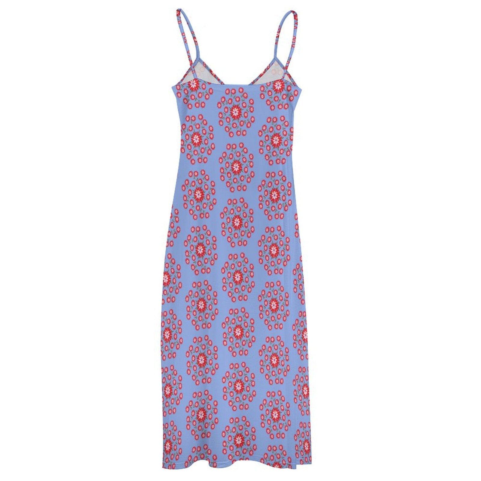 Miniaday Designs Bohemian Collection Spaghetti Strap Ankle-Length Dress Long Dress Purple - Miniaday Designs, LLC.