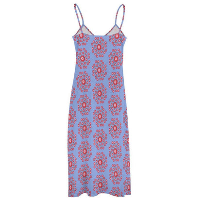 Miniaday Designs Bohemian Collection Spaghetti Strap Ankle-Length Dress Long Dress Purple - Miniaday Designs, LLC.