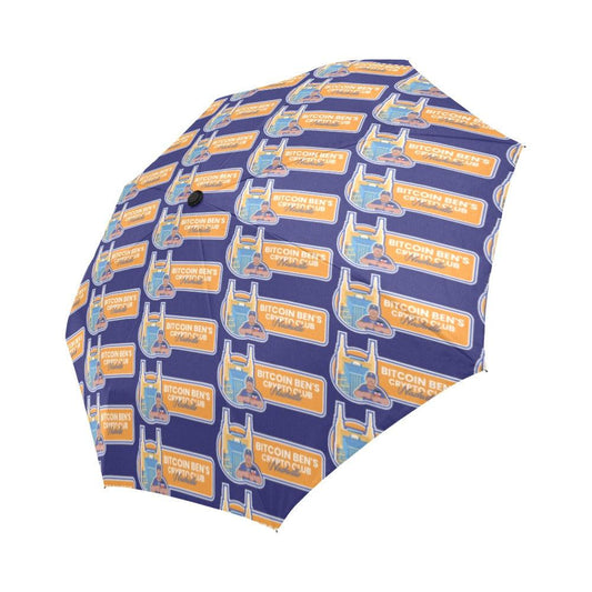 Miniaday Designs Bitcoin Ben Nashville Club Self Closing Umbrella Auto-Foldable Umbrella (Model U04) - Miniaday Designs, LLC.