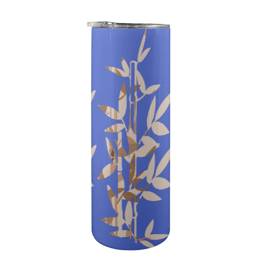 Miniaday Designs Bamboo Blue 20oz Tall Skinny Tumbler with Lid and Straw - Miniaday Designs, LLC.