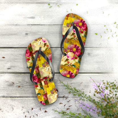 Cross-Processed Botanical Collection by Miniaday Designs, LLC. Flip Flops