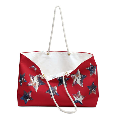Miniaday Designs Weekender Bag Americana Red Unisex - Miniaday Designs, LLC.