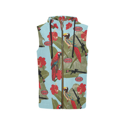 Sage Brush Arms Sleevelss Zip Up Hoodie for Women - Miniaday Designs, LLC.