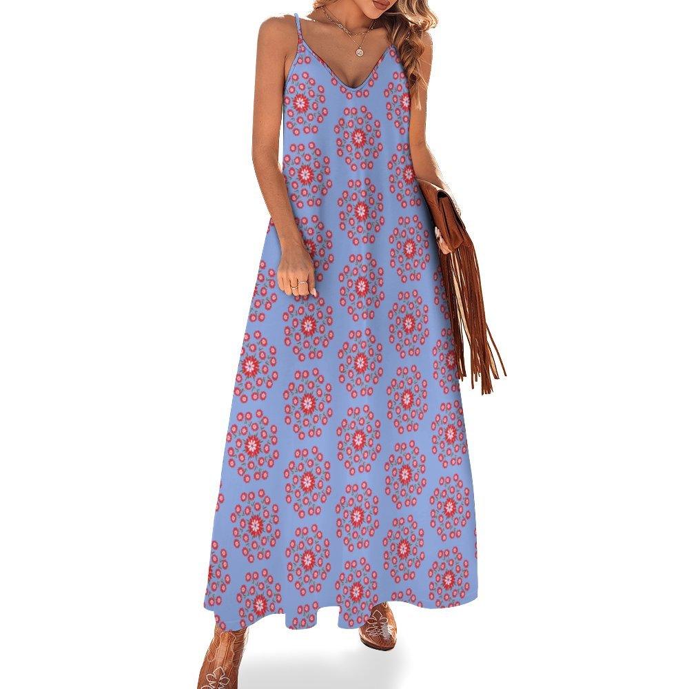 Miniaday Designs Bohemian Collection Spaghetti Strap Ankle-Length Dress Long Dress Purple - Miniaday Designs, LLC.