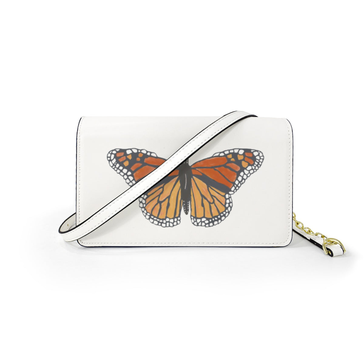 Monarch & Hummingbird Designer Mini Crossbody Handbag