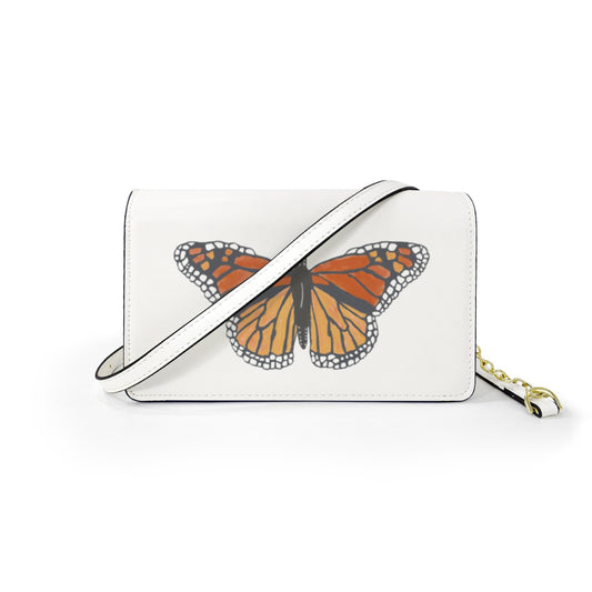 Monarch & Hummingbird Designer Mini Crossbody Handbag