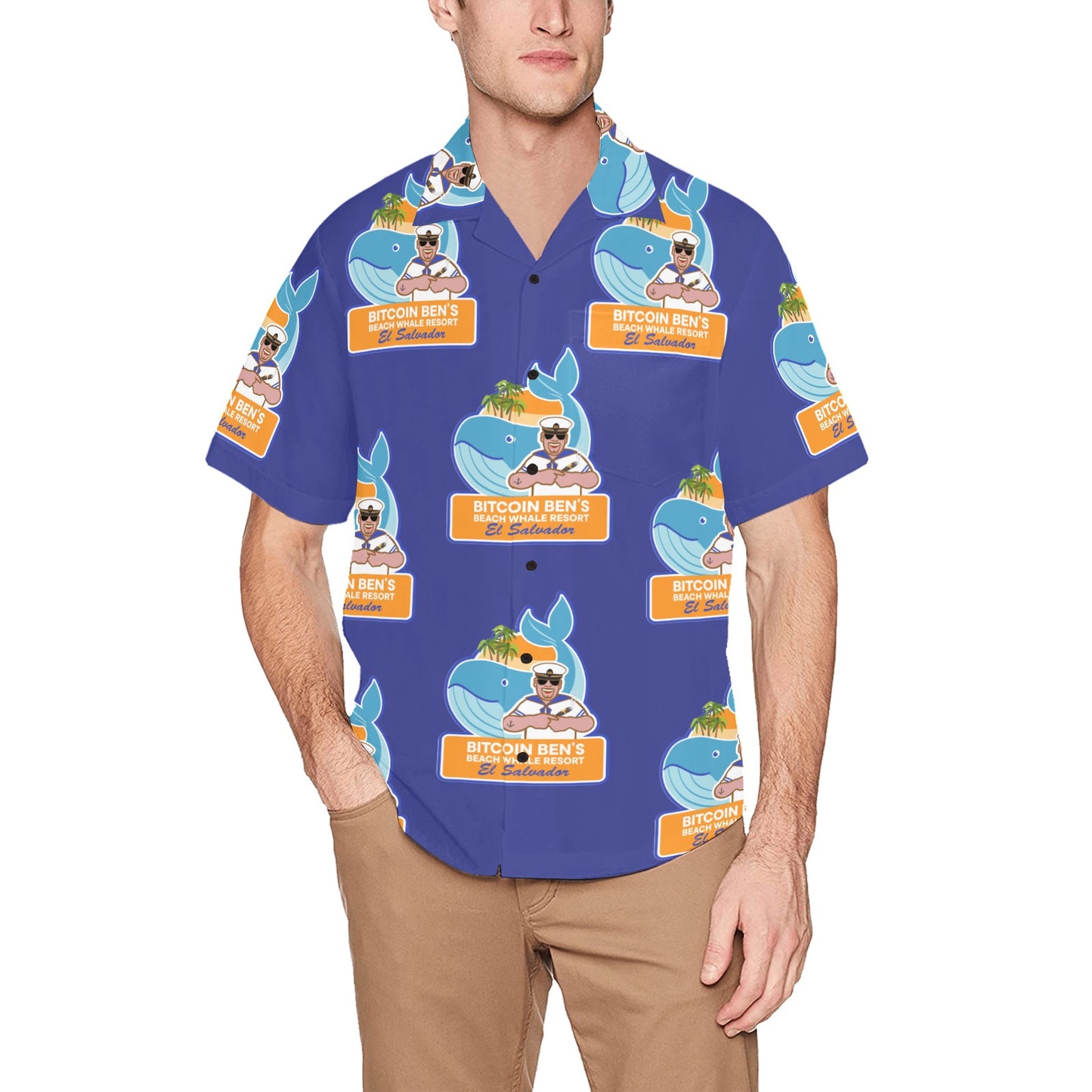 BBCC Whale Resort LARGER LOGO Hawaiian Shirt