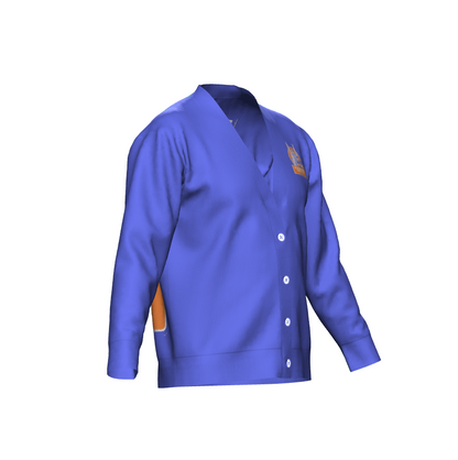 Bitcoin Ben Crypto Nashville Club Blue Knitted Cardigan