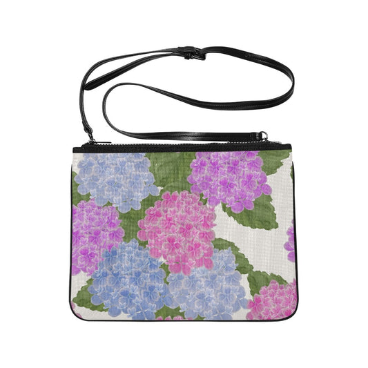 Hydrangea Garden Slim Clutch Bag | Designer Handbag