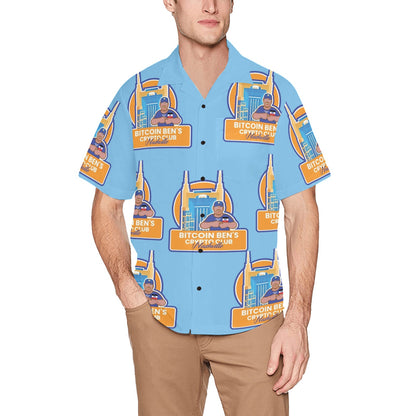 Miniaday Designs Bitcoin Ben Nashville Private Crypto Club Single Logo Hawaiian Shirts