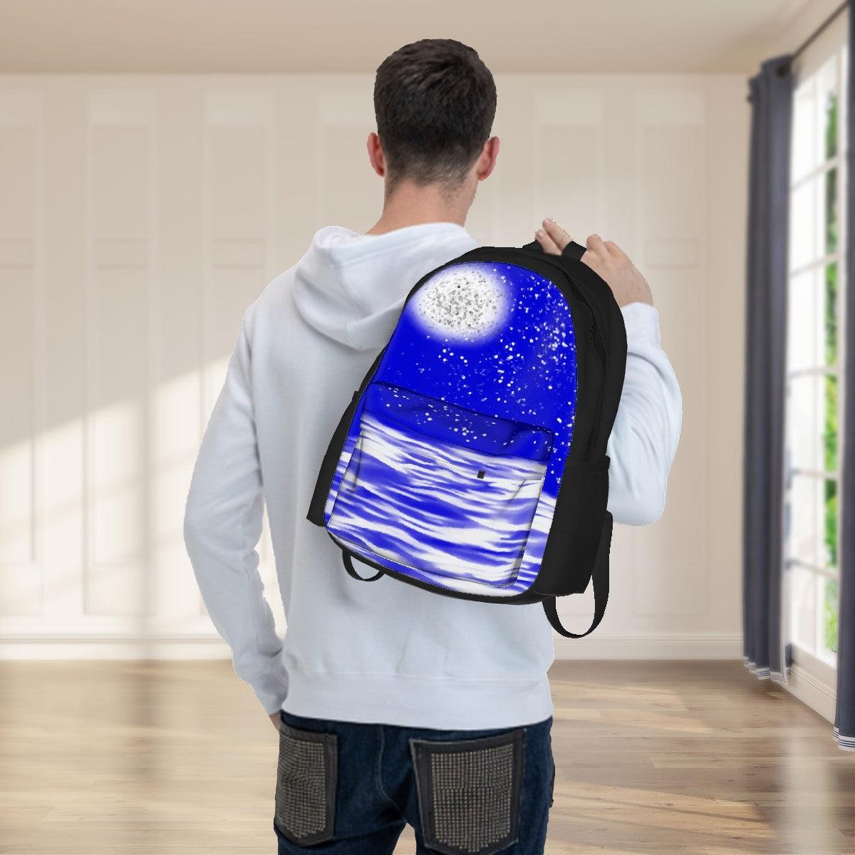 Ryan's Moon Over the Water Laptop Backpack - Miniaday Designs, LLC.