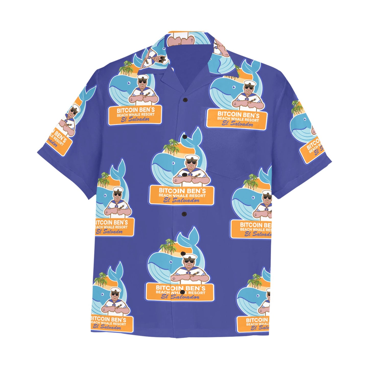 BBCC Whale Resort LARGER LOGO Hawaiian Shirt